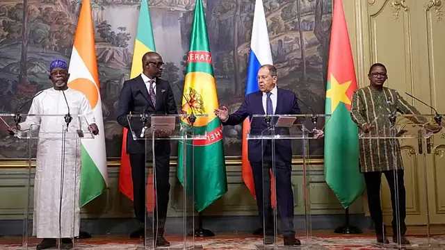 Video thumbnail for Russian FM meets with counterparts from Sahel alliance