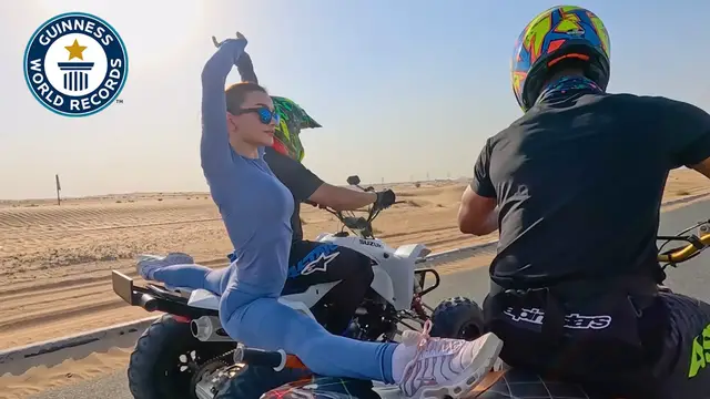 Video thumbnail for Longest distance covered in a split on moving ATVs