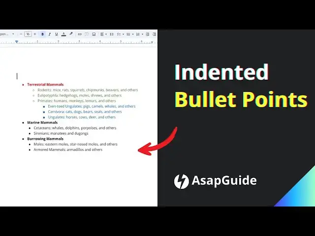 'Video thumbnail for How to Align (Indent) Bullet Points in Google Docs'