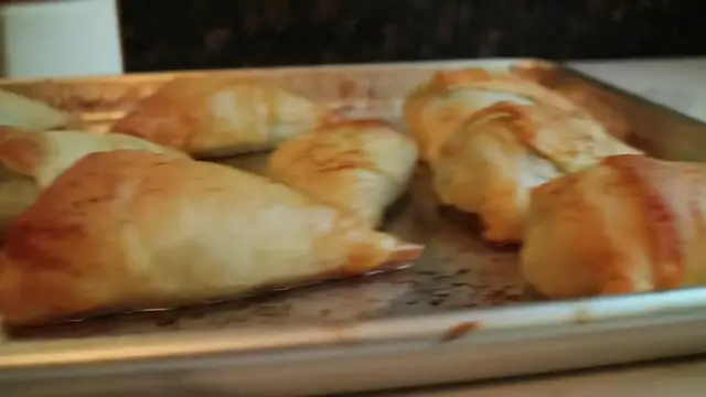 'Video thumbnail for SPANAKOPITA TRIANGLES with filo pastry. INSANELY DELICIOUS! (720p 30fps)'