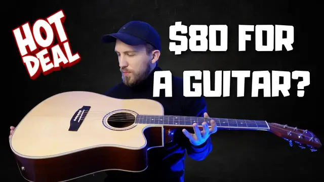 Video thumbnail for $80 For A Guitar? Harley Benton D-120CE Unboxing, Review & Sound Demo (Cheap Acoustic Guitar)