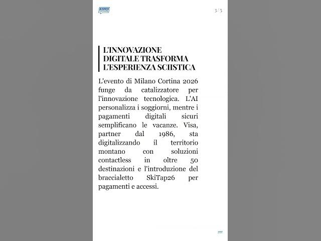 Video thumbnail for I pagamenti digitali e le olimpiadi Milano-Cortina 2026