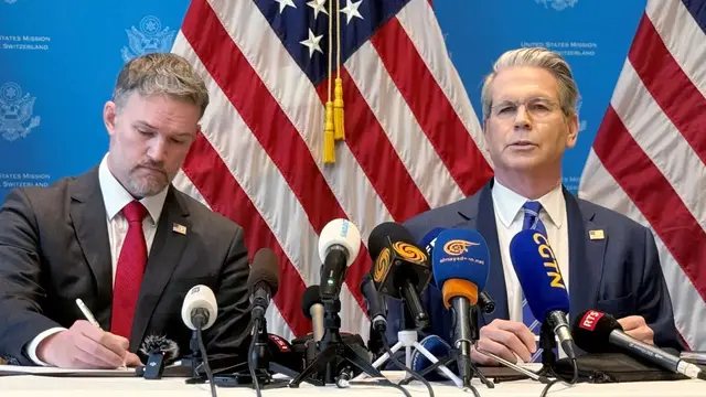 Video thumbnail for US, China agree to slash tariffs by 115% for 90 days after talks in Geneva