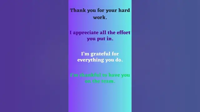 Video thumbnail for Various Ways of Appreciating Your Employees, Say, “Thank you”