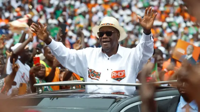 'Video thumbnail for Ivory Coast tensions rise as Alassane Ouattara launches re-election bid'