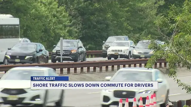 Video thumbnail for Jersey Shore traffic outlook: Roads packed ahead of sunny summer weekend