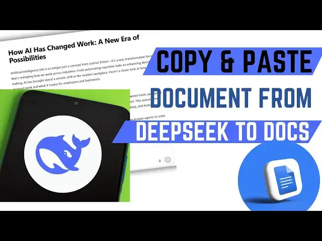 'Video thumbnail for How To Copy And Paste Text From DeepSeek To Google Docs Using Smartphone'