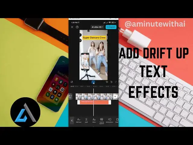 'Video thumbnail for How To Add Drift Up Moving Animated Text On Videos In CapCut'