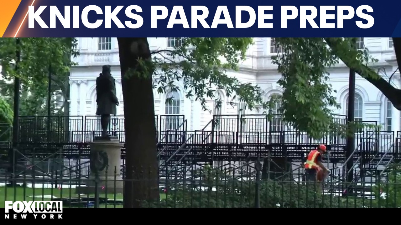 Video thumbnail for Knicks Championship ticker-tape parade preps underway in NYC