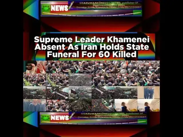 Video thumbnail for Supreme Leader Khamenei Absent As Iran Holds State Funeral For 60 Killed