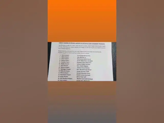 Video thumbnail for Tinubu Renames Borno, Benin Airports, Muhammadu Buhari, Oba Akenzua II ~ OsazuwaAkonedo