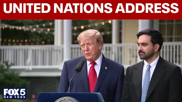 Video thumbnail for Trump to address UN General Assembly after Gracie Mansion meeting with Mayor Mamdani