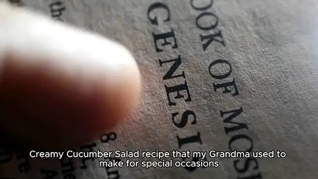 Video thumbnail for Creamy Cucumber Salad recipe