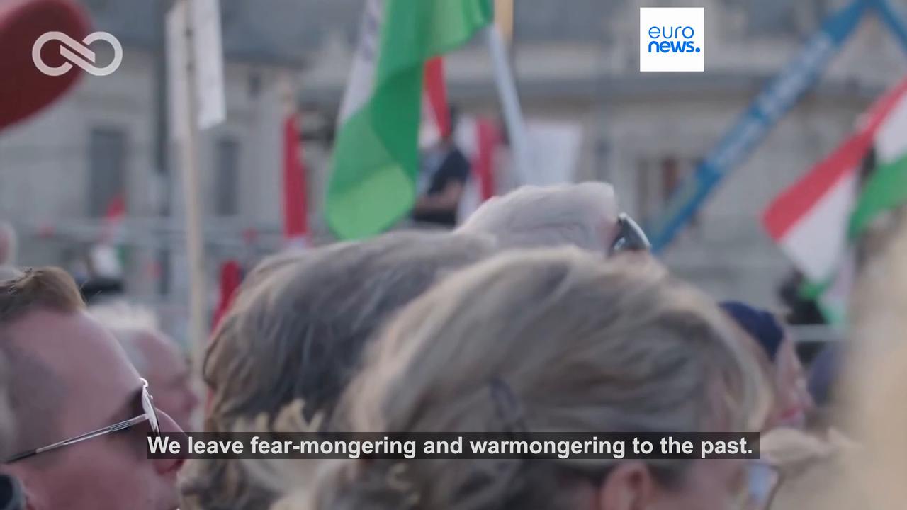 Video thumbnail for 'Orbán betrayed Hungarian freedom': Magyar accuses PM of inviting Russian agents to rig the vote