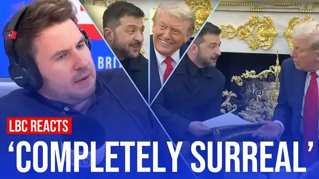 'Video thumbnail for Zelenskyy goes on 'charm offensive' during meeting with Trump | LBC'