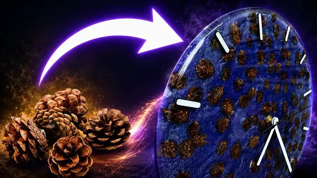 Video thumbnail for I Turned Tiny Pine Cones Into This Epoxy Resin Clock