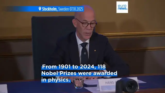'Video thumbnail for Three US-based scientists win Nobel Prize in physics for work on quantum mechanics'