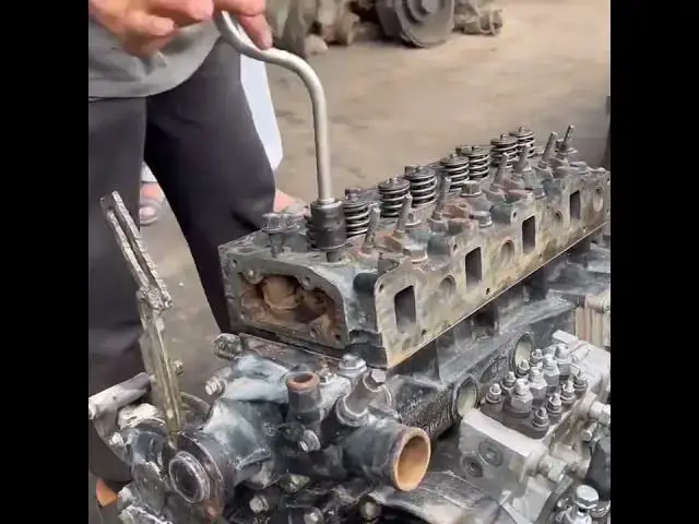 Video thumbnail for #youtubeshorts #automobile #mecanical Truck Engine Stuffed With Pecans #shorts
