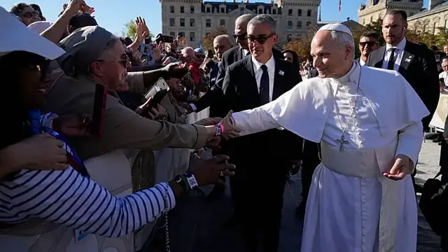 Video thumbnail for Macron and Pope Leo XIV unite on AI risks and nuclear weapons