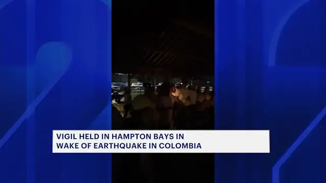 Video thumbnail for Colombian community holds prayer vigil in Hampton Bays following 7.4 magnitude quake