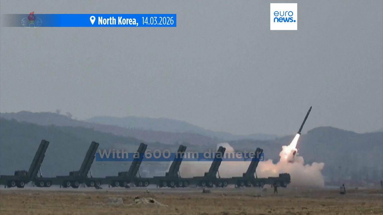 Video thumbnail for North Korea conducts test of nuclear-capable rocket launchers