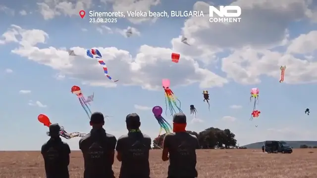 'Video thumbnail for Bulgaria’s Black Sea coast hosts annual kite festival'