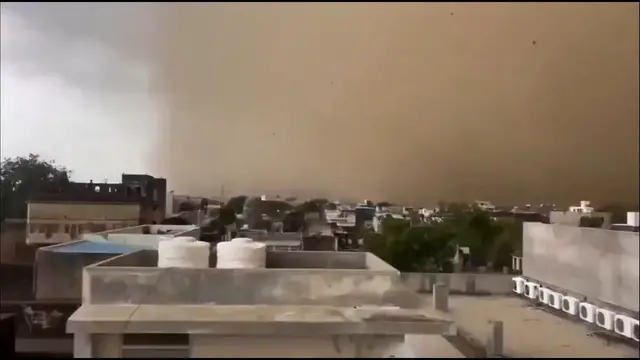 Video thumbnail for India: Massive Dust Storm Swallows Churu as Daylight Turns to Darkness in Rajasthan.