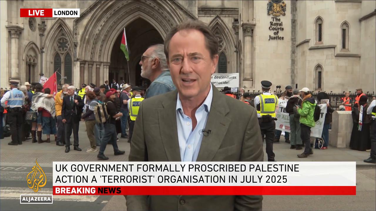 Video thumbnail for UK court upholds government appeal to keep Palestine Action on ‘terrorism’ list