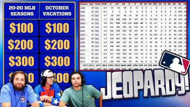 'Video thumbnail for The hardest edition of MLB Jeopardy yet (new categories)'