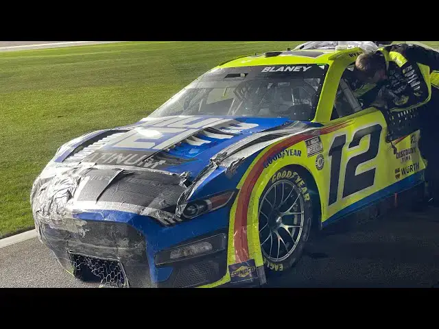 'Video thumbnail for Ryan Blaney Talks About Salvaging 8th Place Finish in Daytona 500 with Destroyed Race Car'