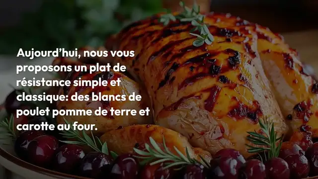 Video thumbnail for Blancs de poulet pomme de terre et carotte au four