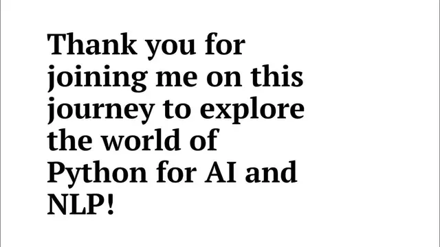 Video thumbnail for Python for artificial intelligence | natural language processing | Python (programming language)