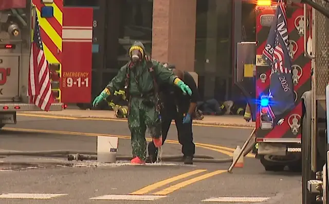 Video thumbnail for 6 injured in chemical spill at North Brunswick shopping plaza