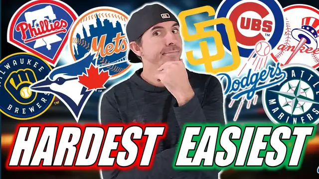 'Video thumbnail for MLB Teams With The Hardest & The Easiest Road To The Postseason.'