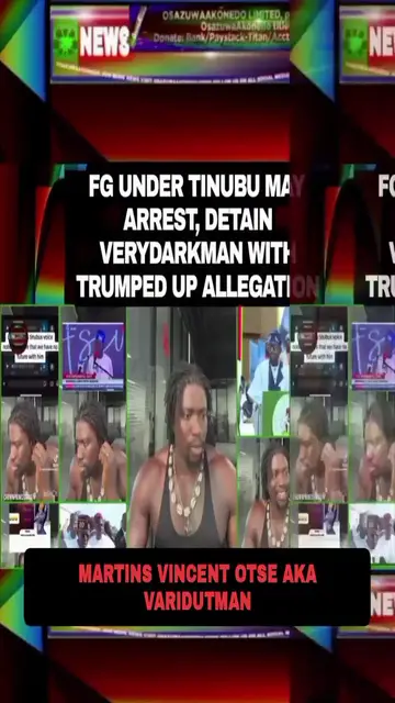 Video thumbnail for FG Under Tinubu May Arrest, Detain VeryDarkMan With Trumped Up Allegation