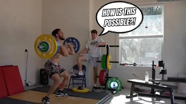Video thumbnail for isaiah rivera: lifting with a world-class weightlifter - insane strength!