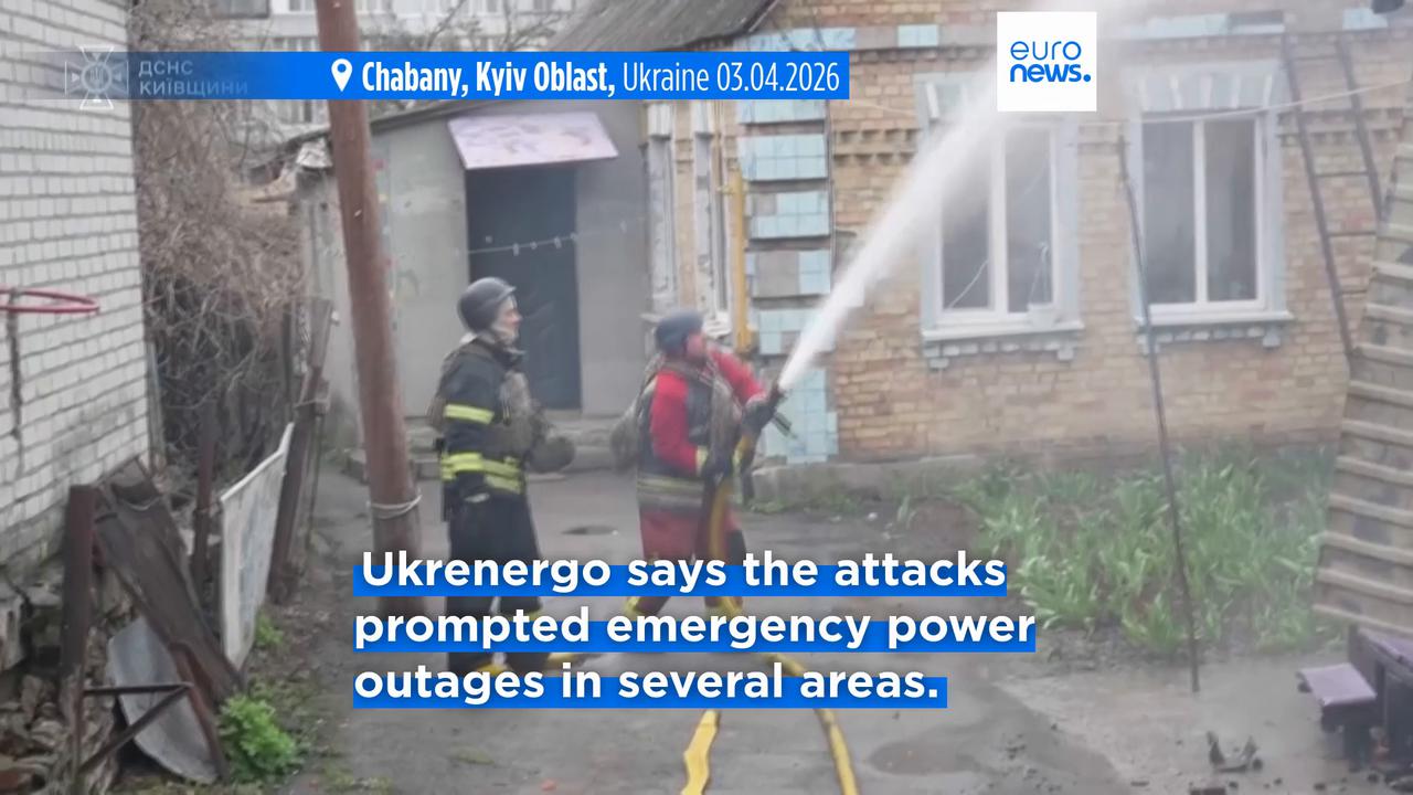 Video thumbnail for Kyiv region under 'massive' daytime drone and missile attack by Russia, officials say