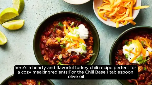 Video thumbnail for Turkey chili recipe