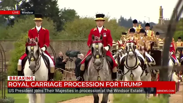 'Video thumbnail for WATCH: Donald Trump joins King Charles for royal carriage procession in Windsor'