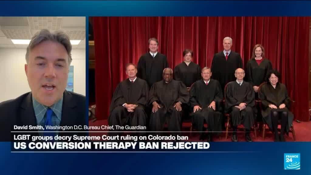 Video thumbnail for US Supreme Court rules against ban on 'conversion therapy' for LGBTQ minors
