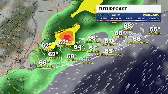 Video thumbnail for Showers and a gusty evening storm chance Friday lead into a much chillier weekend