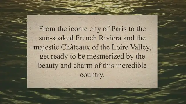 'Video thumbnail for Journey through France: Unveiling the 18 Best Places to Visit - A Captivating Travel Video'