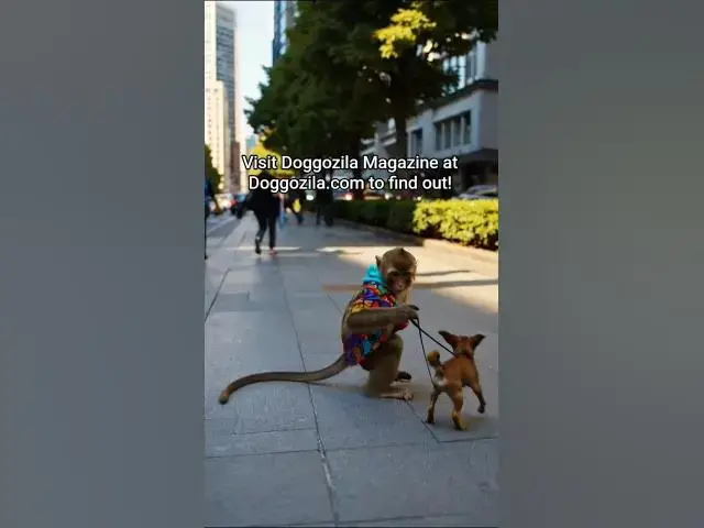 'Video thumbnail for Do Monkeys Keep Dogs as Pets? #monkeys #dogshorts #magazine'