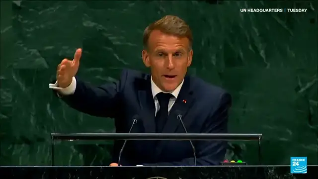 Video thumbnail for Israel denounces Macron's UN remarks