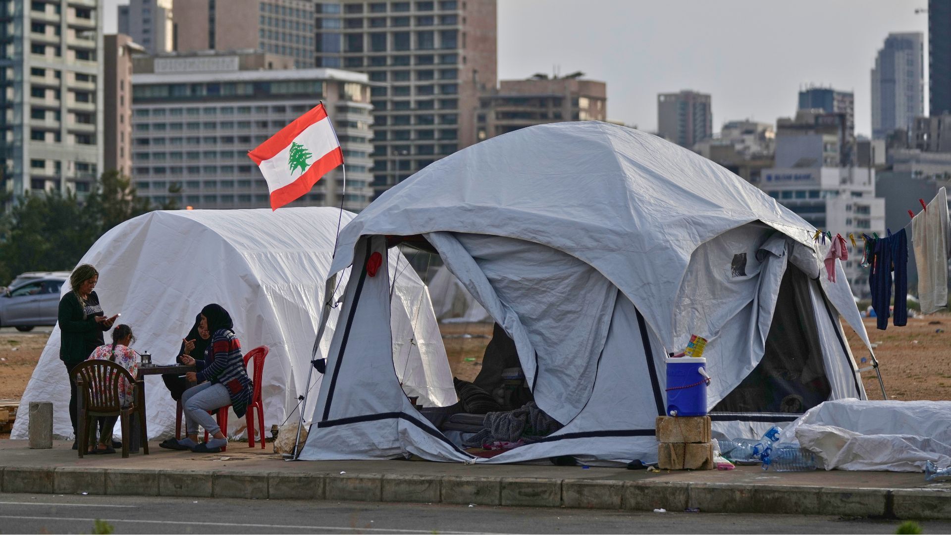 Video thumbnail for ‘Ceasefire only on paper’: Lebanese families displaced again as Israeli air strikes intensify