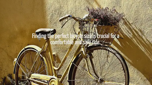 'Video thumbnail for How To Determine Bicycle Size'