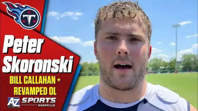 Video thumbnail for Titans OG Peter Skoronski talks addition of Bill Callahan, JC Latham, Lloyd Cushenberry