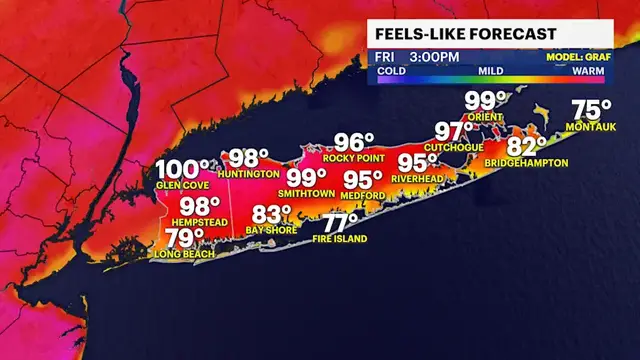 Video thumbnail for HEAT ALERT: Near 100-degree heat index with pop-up rain chances into weekend