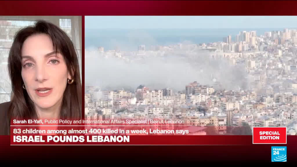 Video thumbnail for Israel pounds Lebanon: 83 children among almost 400 killed in a week