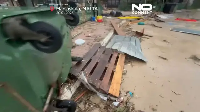 Video thumbnail for Storm Harry hits Malta with strong winds and high waves